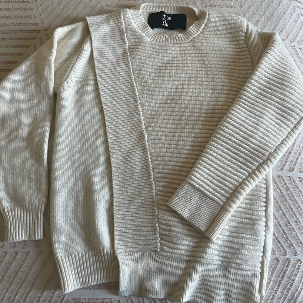 Thick HBA pull over sweater with front panel